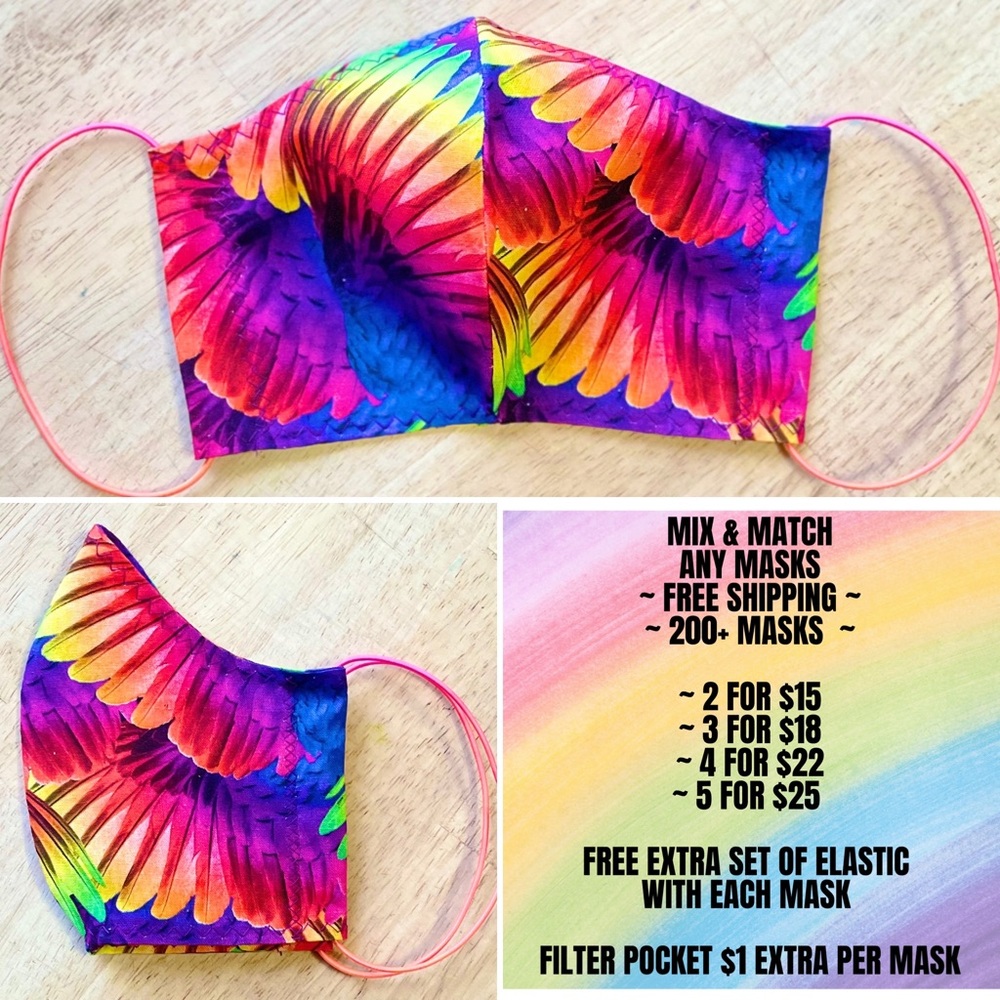 Face Mask ~ 100% Cotton ~ Elastic String